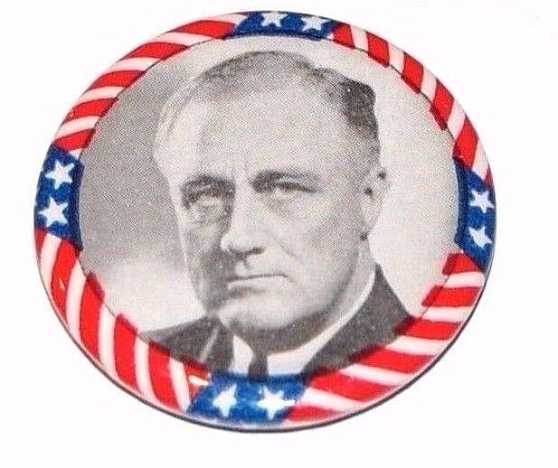 1932 FRANKLIN D. ROOSEVELT FDR PRESIDENT campaign pin pinback button political