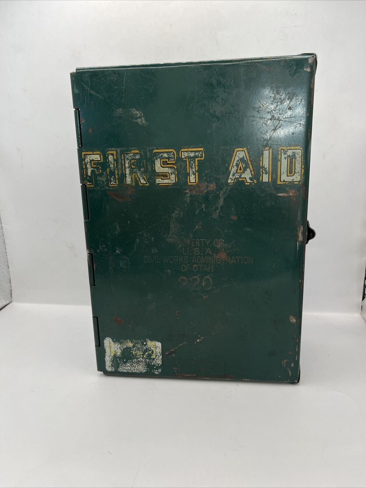 Vintage Industrial First Aid Kit 1960's USA Civil Works Administration Of UTAH