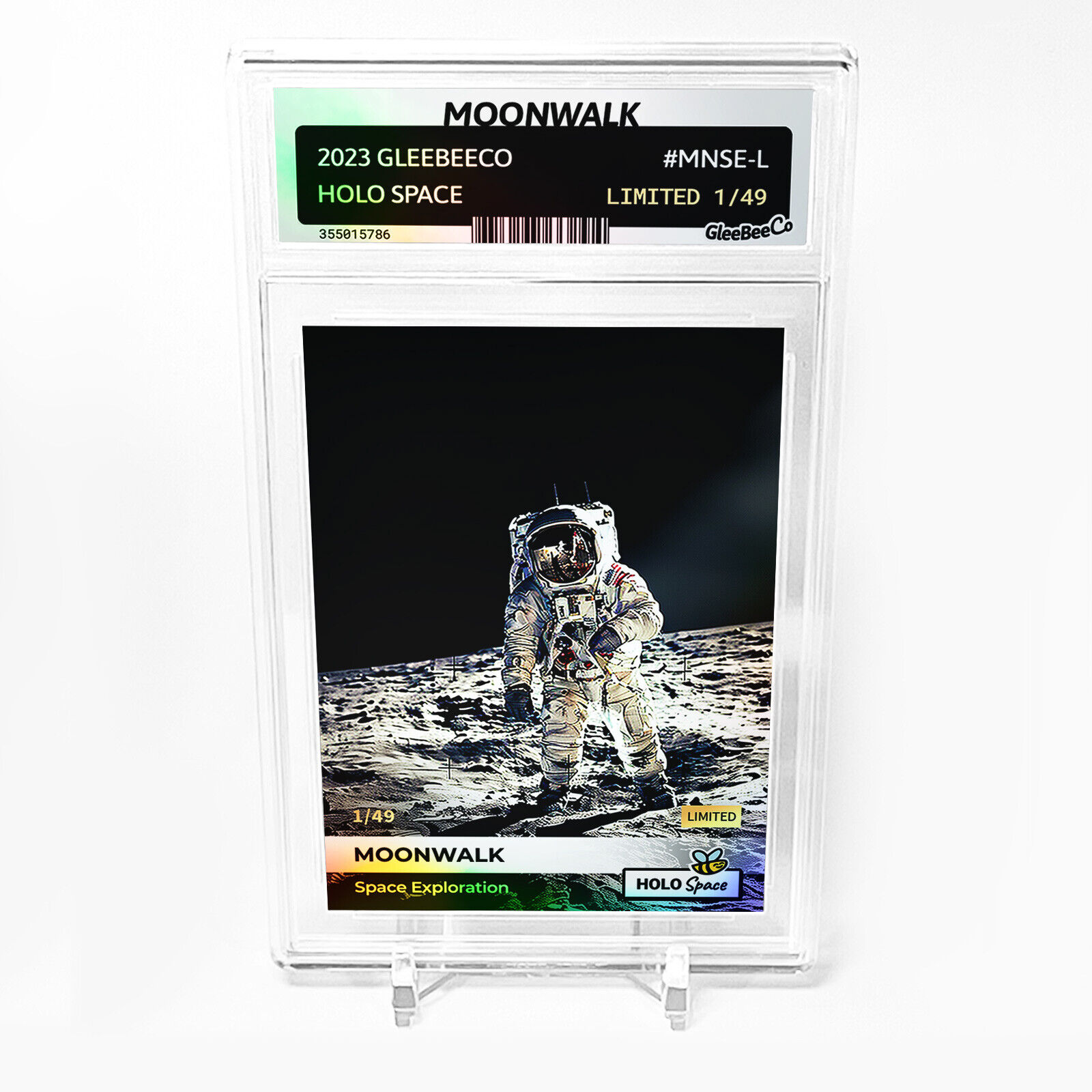 MOONWALK Space Exploration Art Card 2023 GleeBeeCo Holo Space #MNSE-L /49 Made