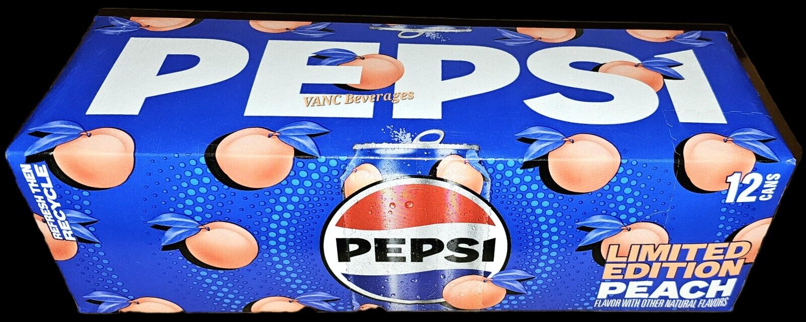 NEW Pepsi W/PEACH LIMITED EDITION. 12oz x 12 cans w/ . BB 9/24