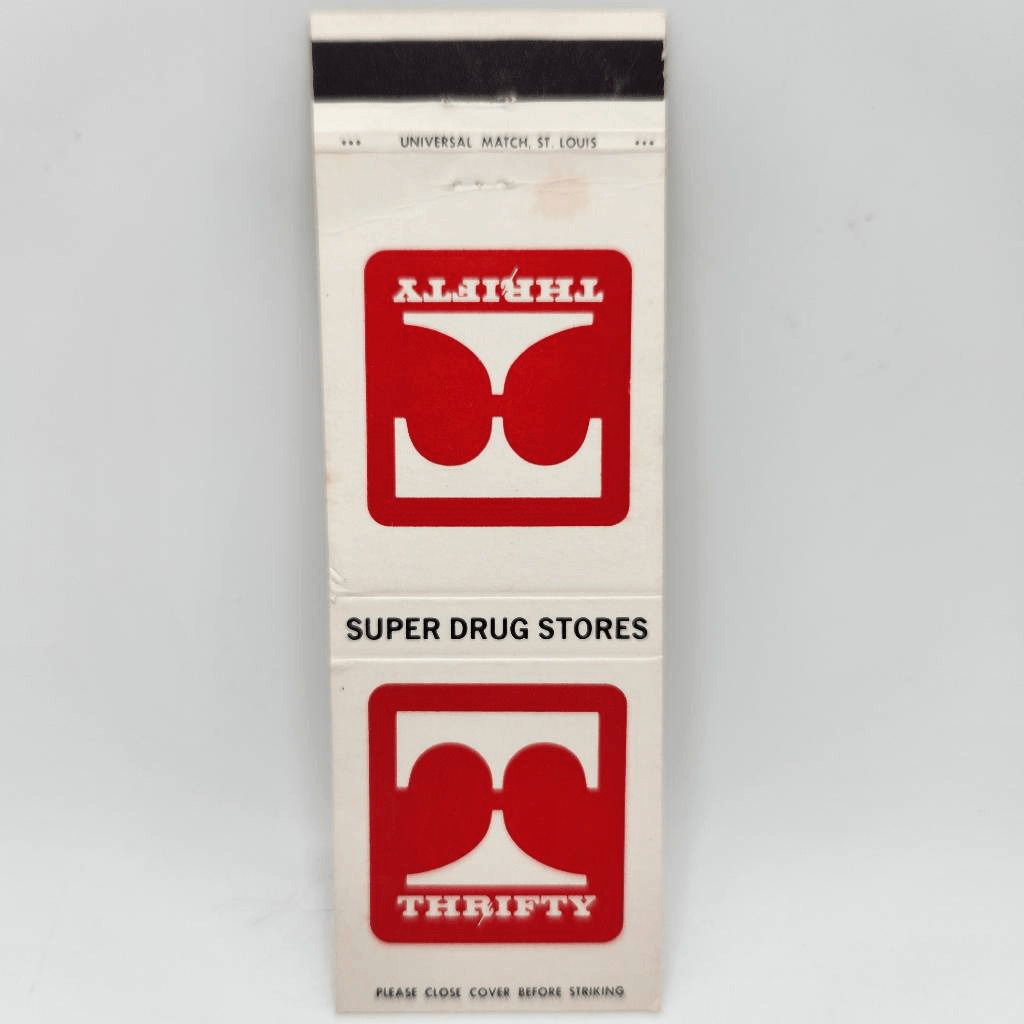 Vintage Matchcover Thrifty Super Drug Stores