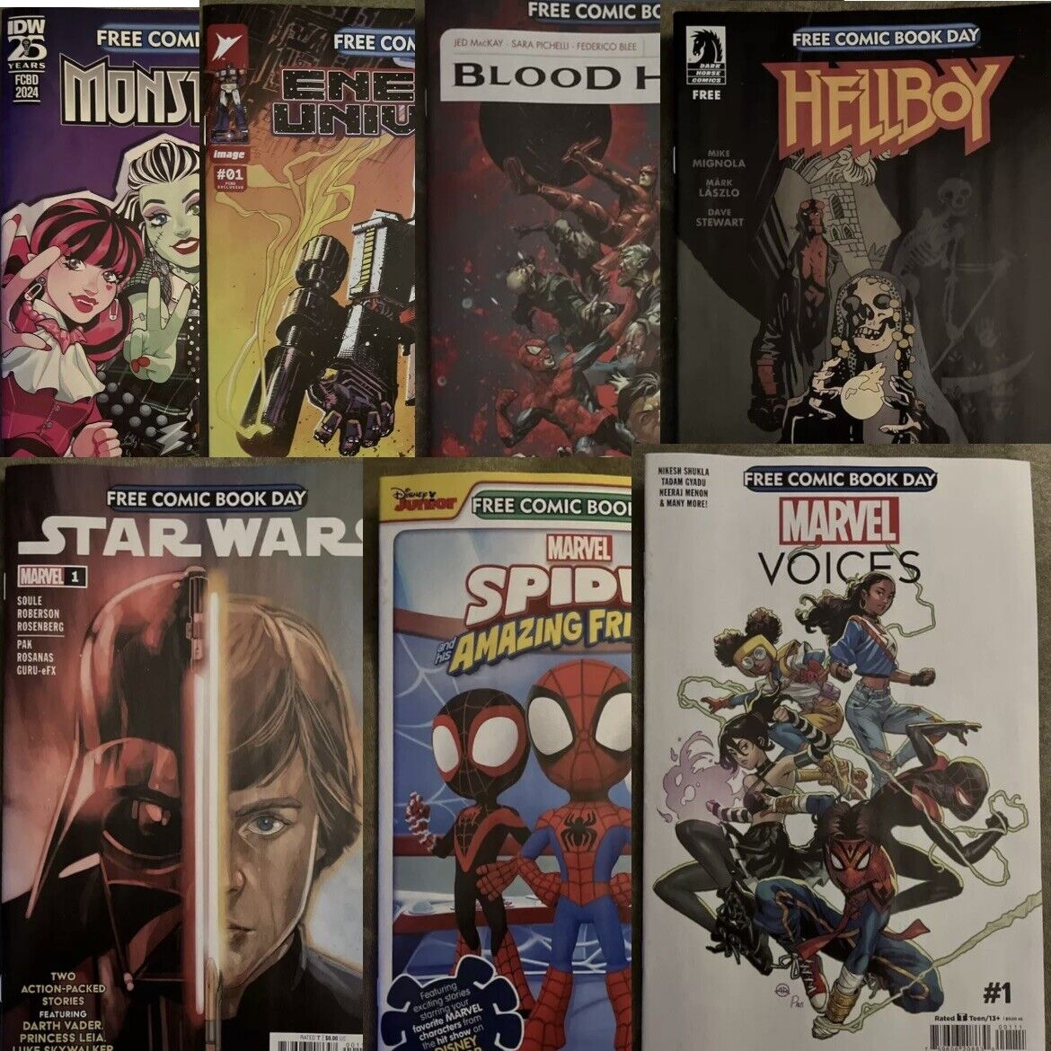 FCBD 2024 Comics NM-/NM 2024 Lot Of 7 Bagged And Boarded