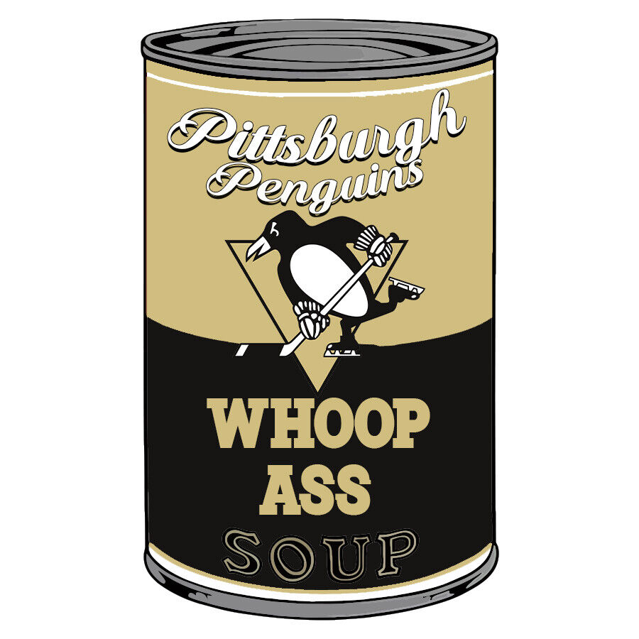 Pittsburgh Penguins Can Of Whoop A** Vinyl Decal / Sticker 10 sizes Tracking