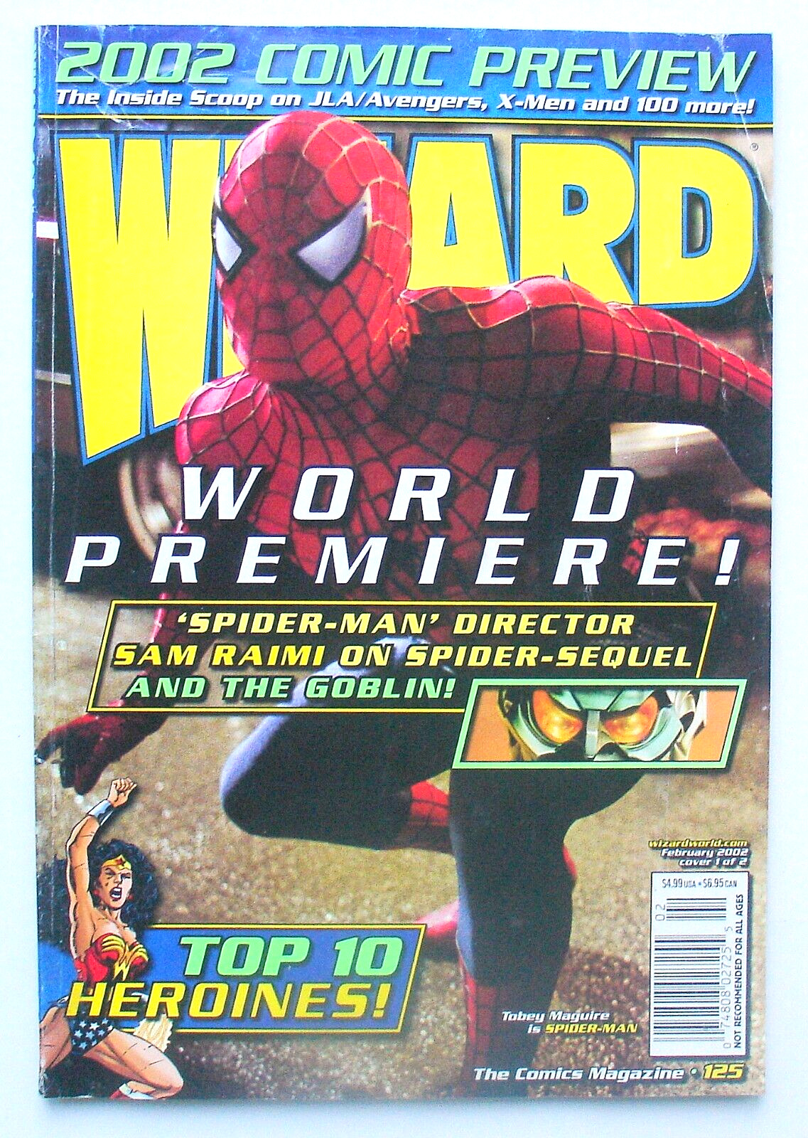 Wizard Magazine #125 - 2002 - Spiderman World Premiere - Sam Raimi Interview