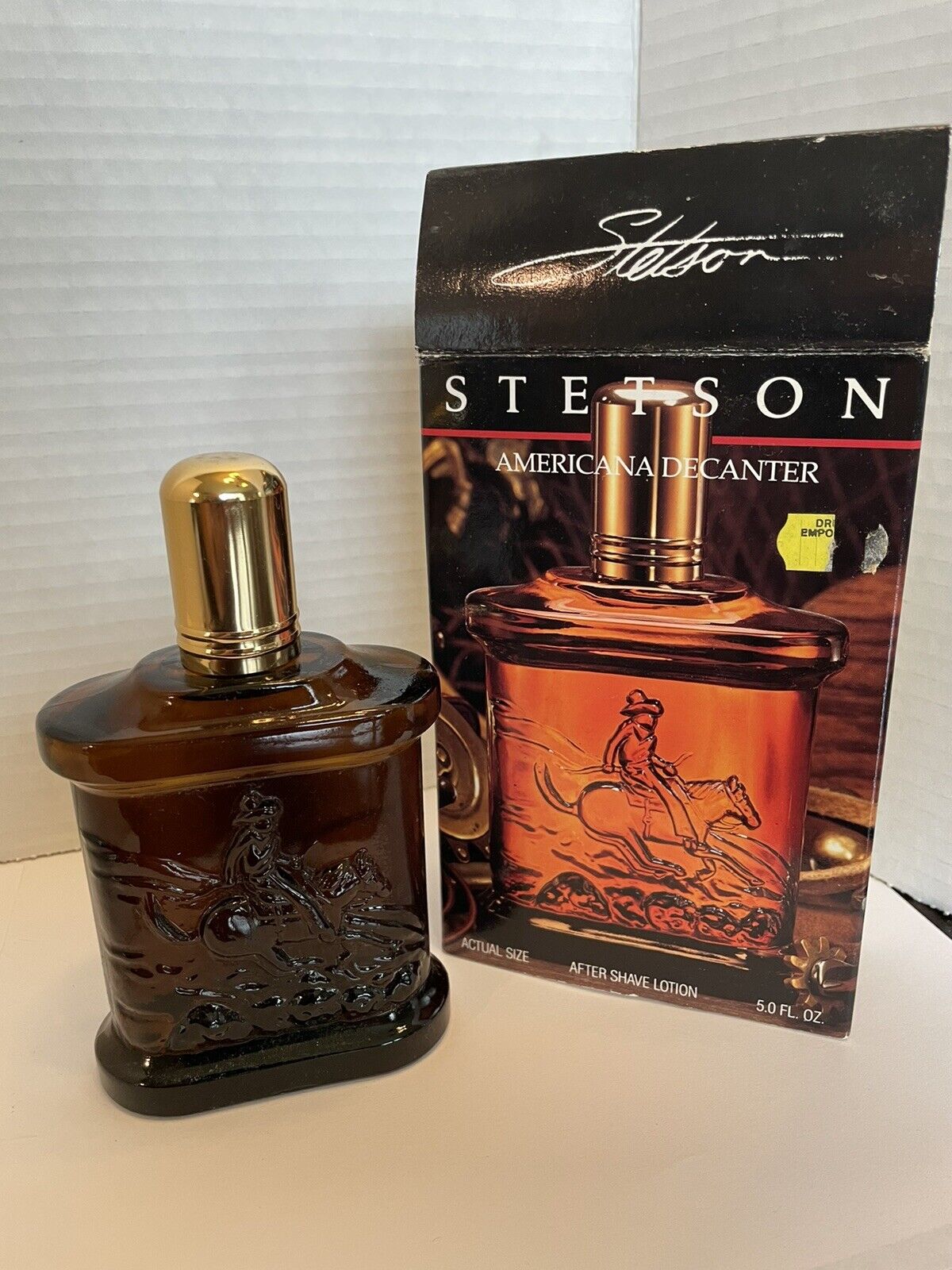 Vintage Stetson Americana Decanter After Shave Lotion 5oz New In Box FULL