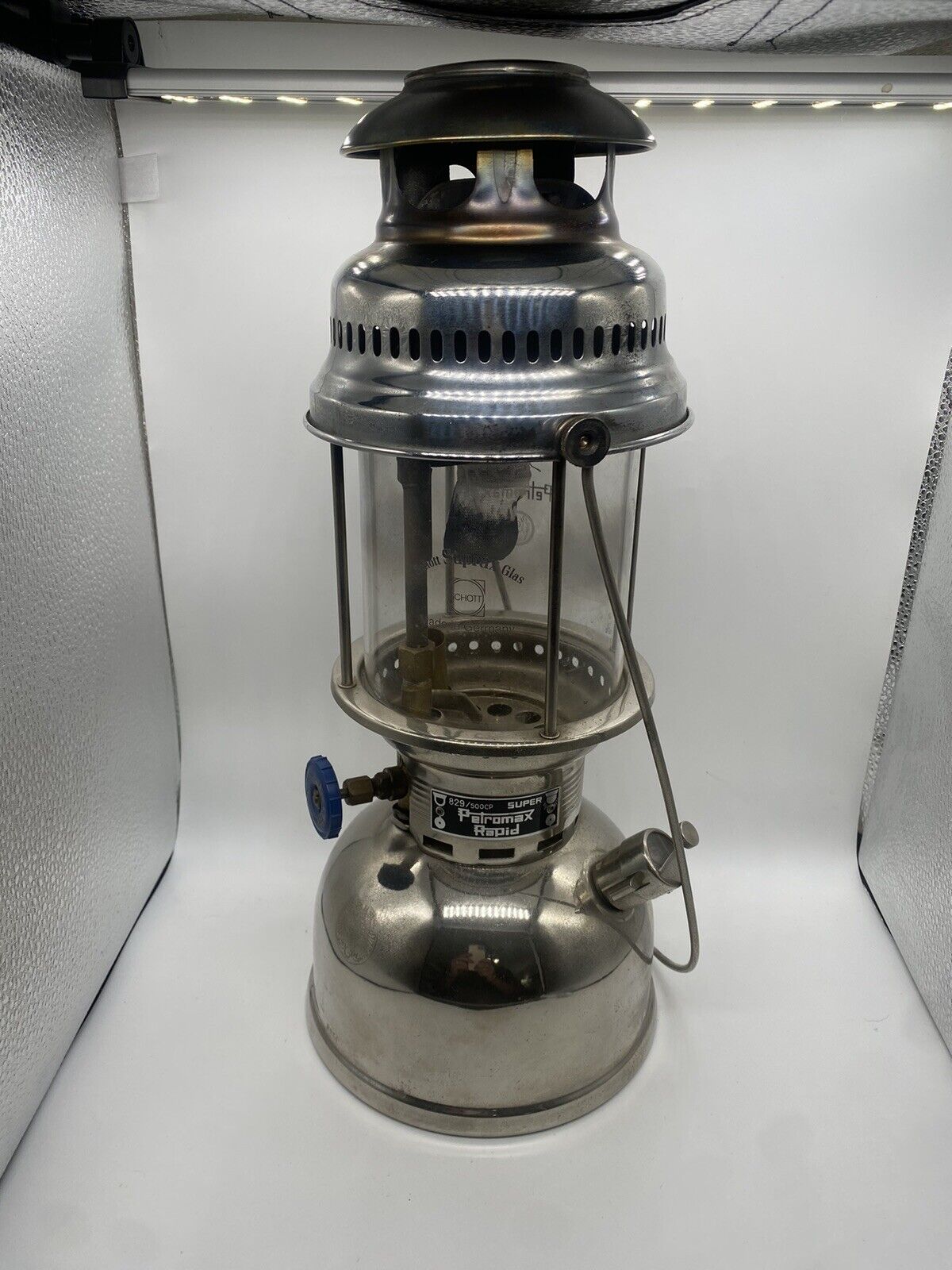 Petromax Rapid 829/500 CP Kerosene Pressure Lantern Lamp Made In Germany