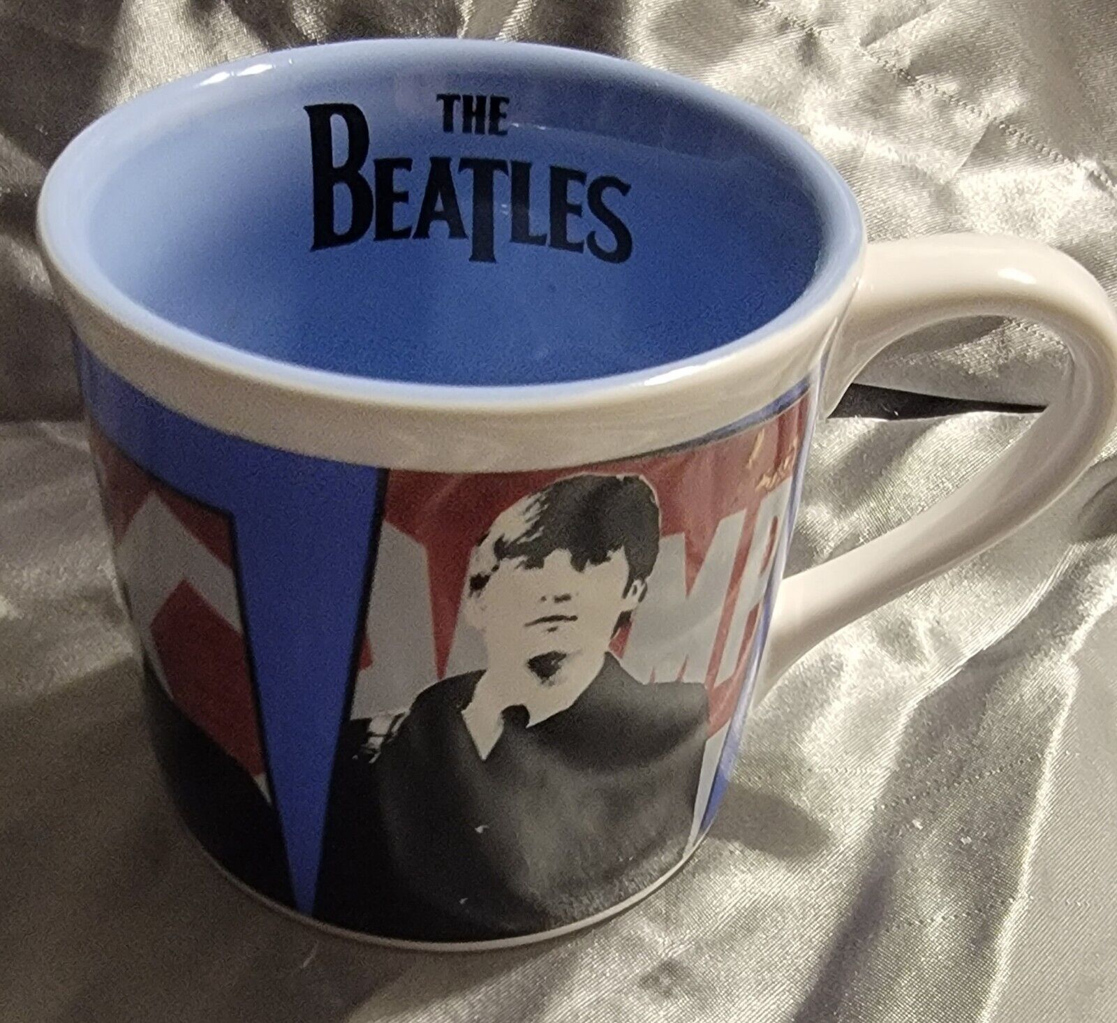 The Beatles Tea Coffee Mug Cup Blue Inside 2006 Apple Corps Limited Licensed