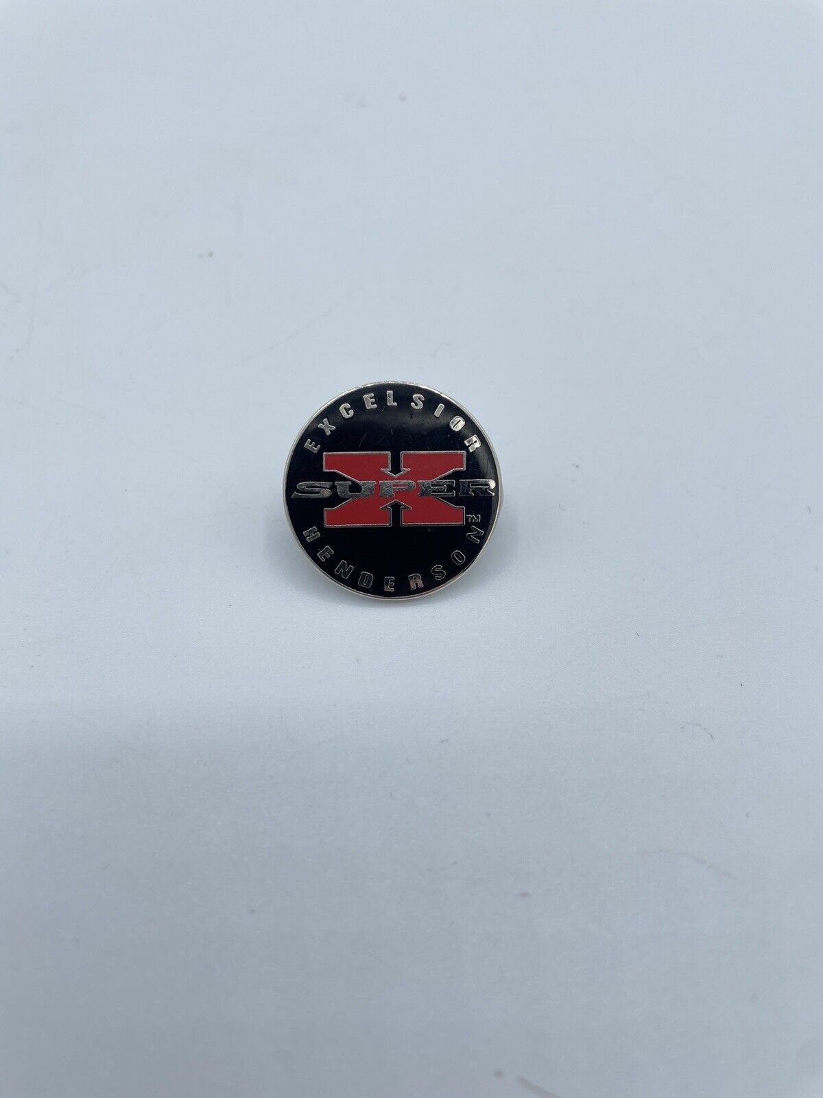 Excelsior Super X Henderson Lapel Pin Black & Red