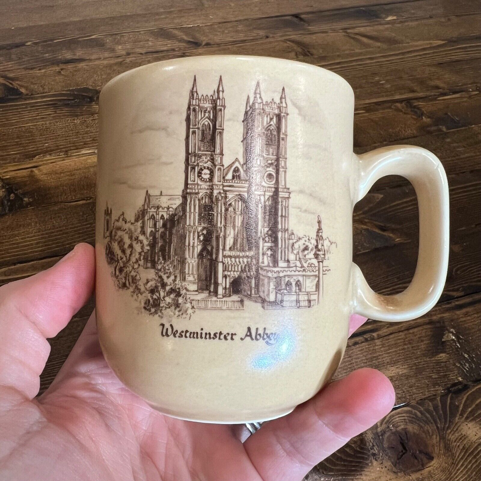 Vintage Westminster Abbey London England Souvenir Cup Mug