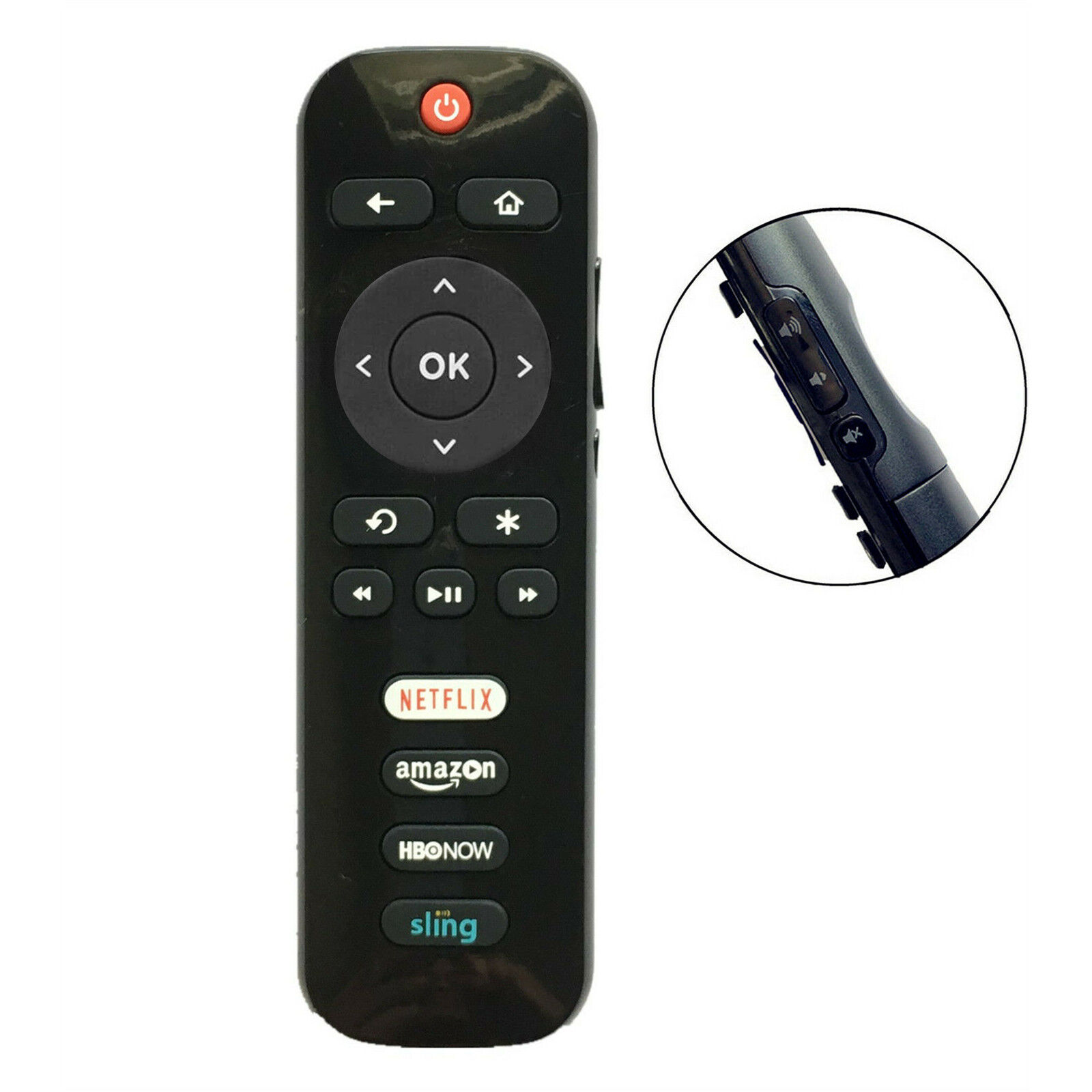 New RC280 LED HDTV Remote for TCL ROKU TV with HBONOW Sling Netflix Amazon