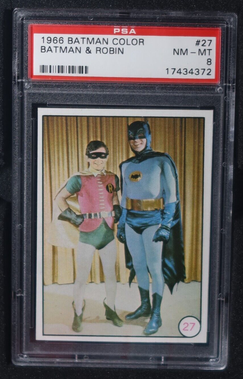 1966 Topps Batman Color #27 Batman & Robin PSA 8