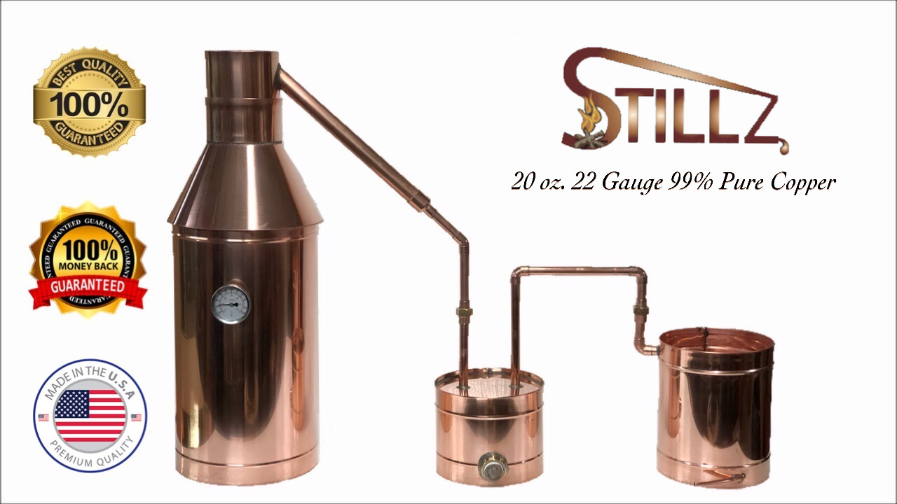 Copper Moonshine Still- Thumper/Worm-Heavy 20oz Build Compare StillZ 6 Gallon 