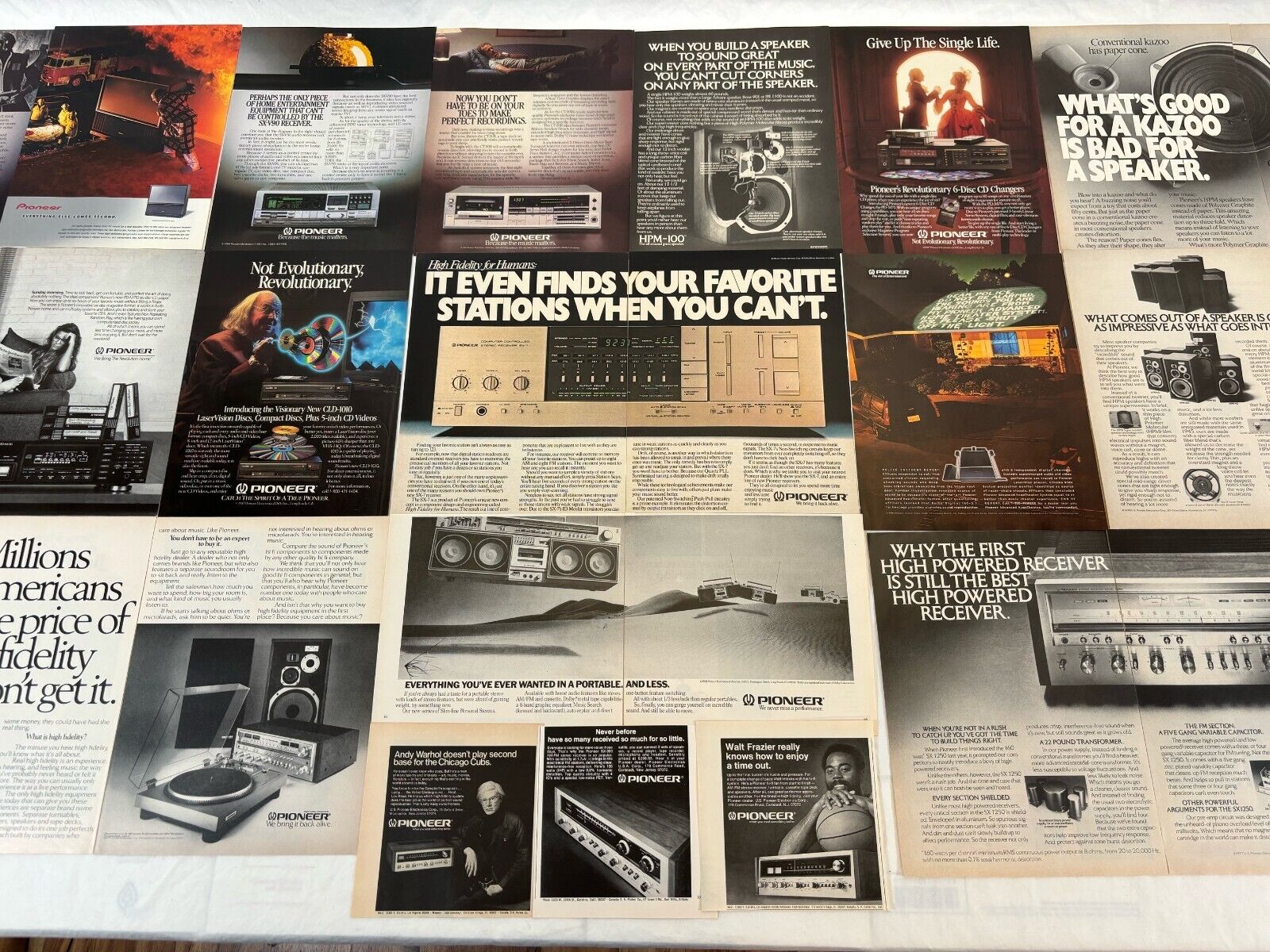 Pioneer Audio Video Components 30 Magazine Ads 1971 - 2008 Collection