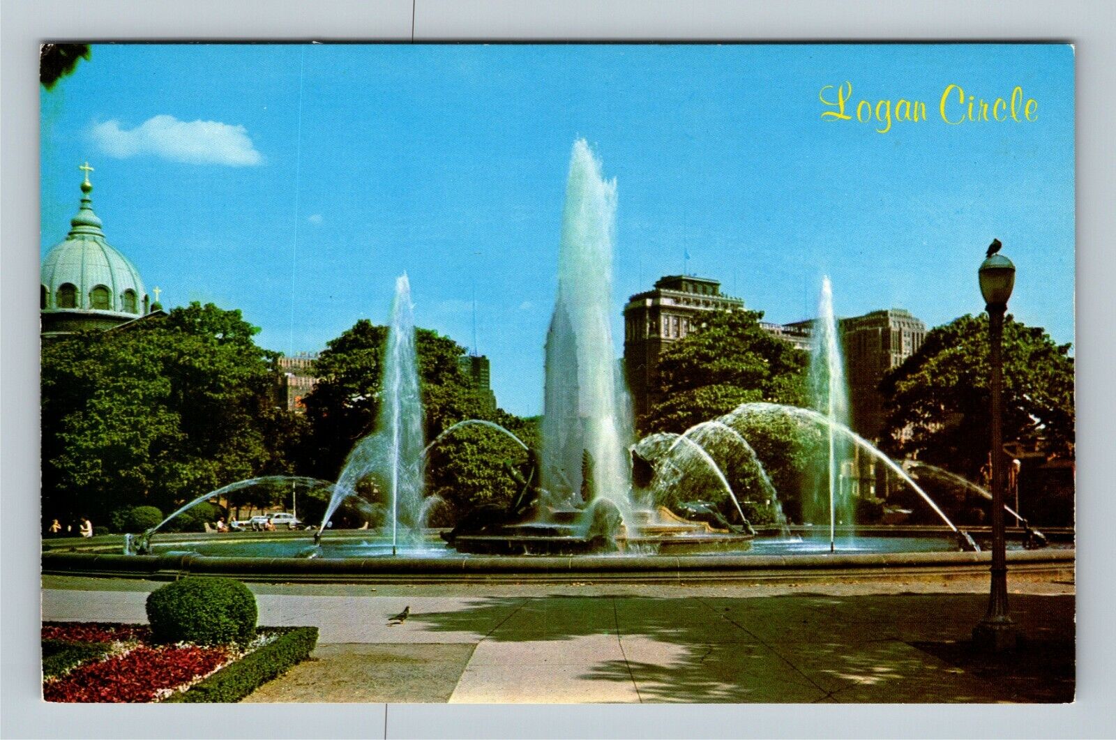 Philadelphia PA, Swann Memorial Fountain, Circle Vintage Pennsylvania Postcard  
