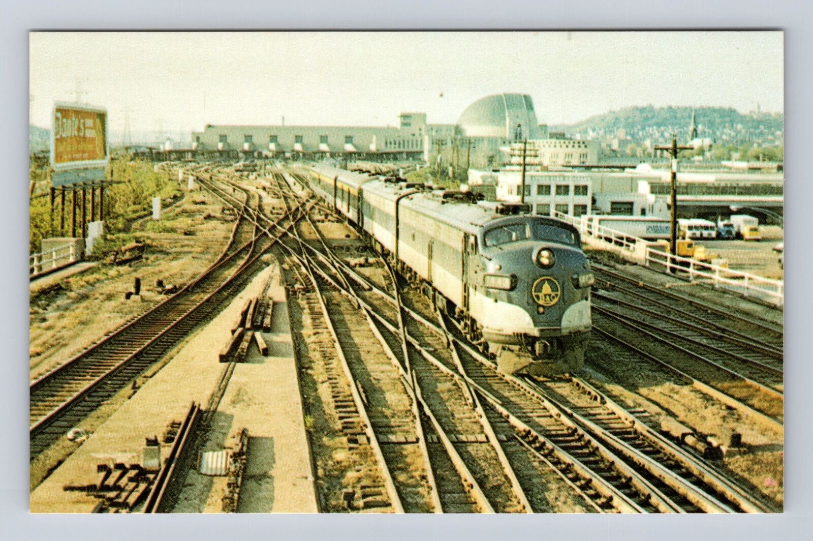 C&O/B&O/C.U.T., Train, Transportation, Antique, Vintage Souvenir Postcard