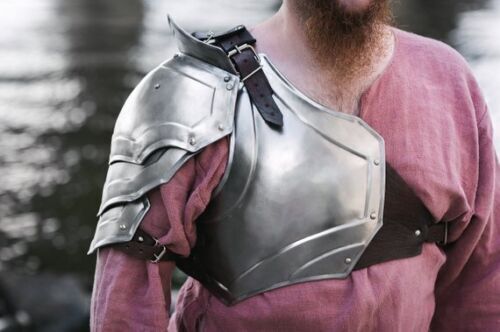 Medieval LARP Armor Gladiator Steel Set Shoulder Breastplate Cuirass & Pauldron