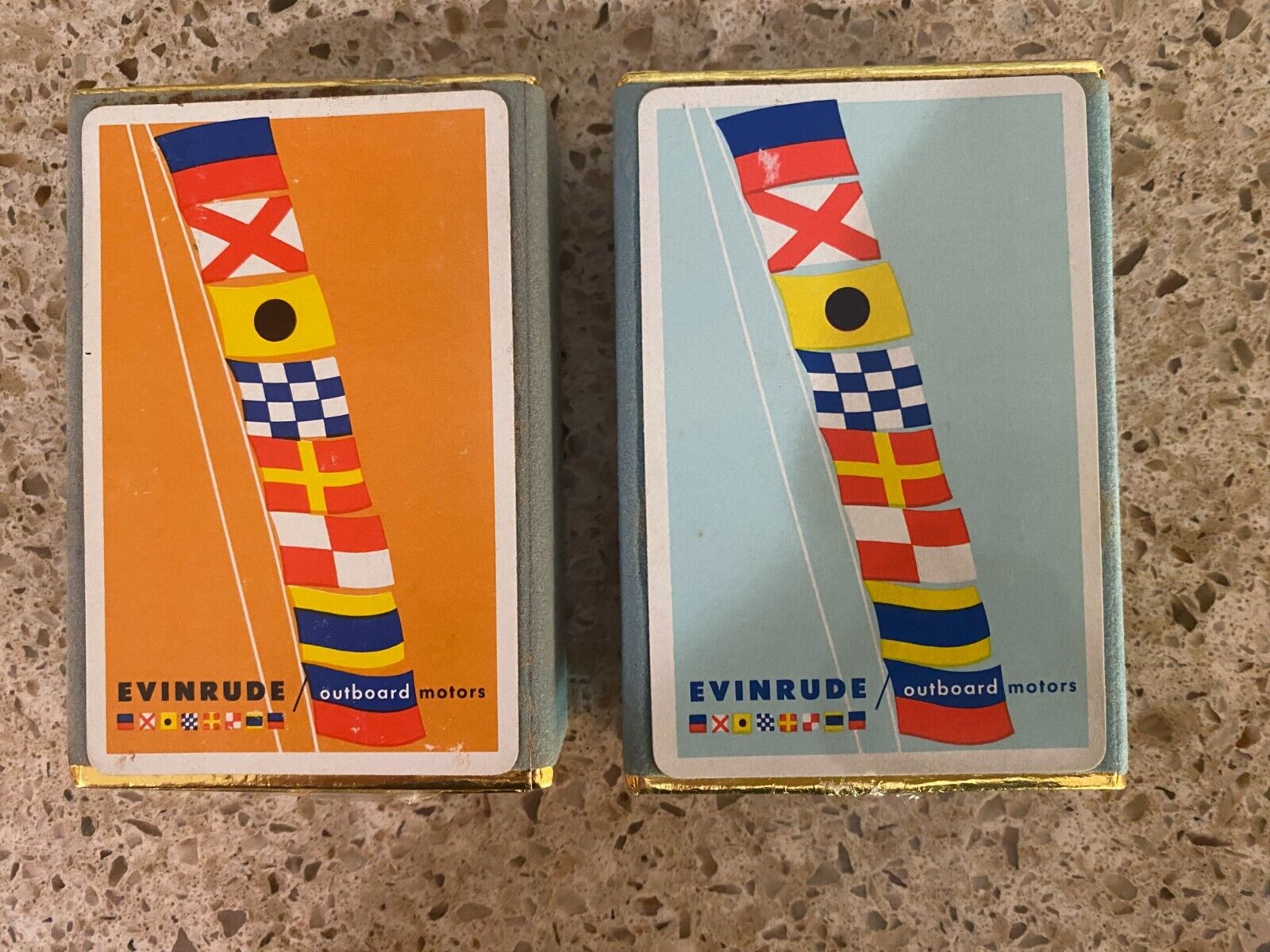 Vintage Evinrude Outboard Motors Bridge Playing Cards-Set of 2 Bridge Card Decks