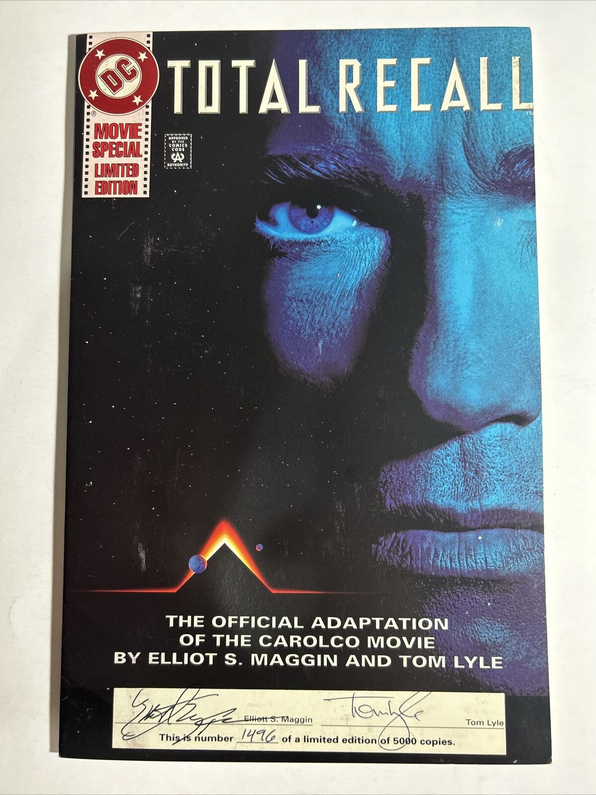 Total Recall Movie Special Limited Edition Comic Signed Tom Lyle Elliott Maggin