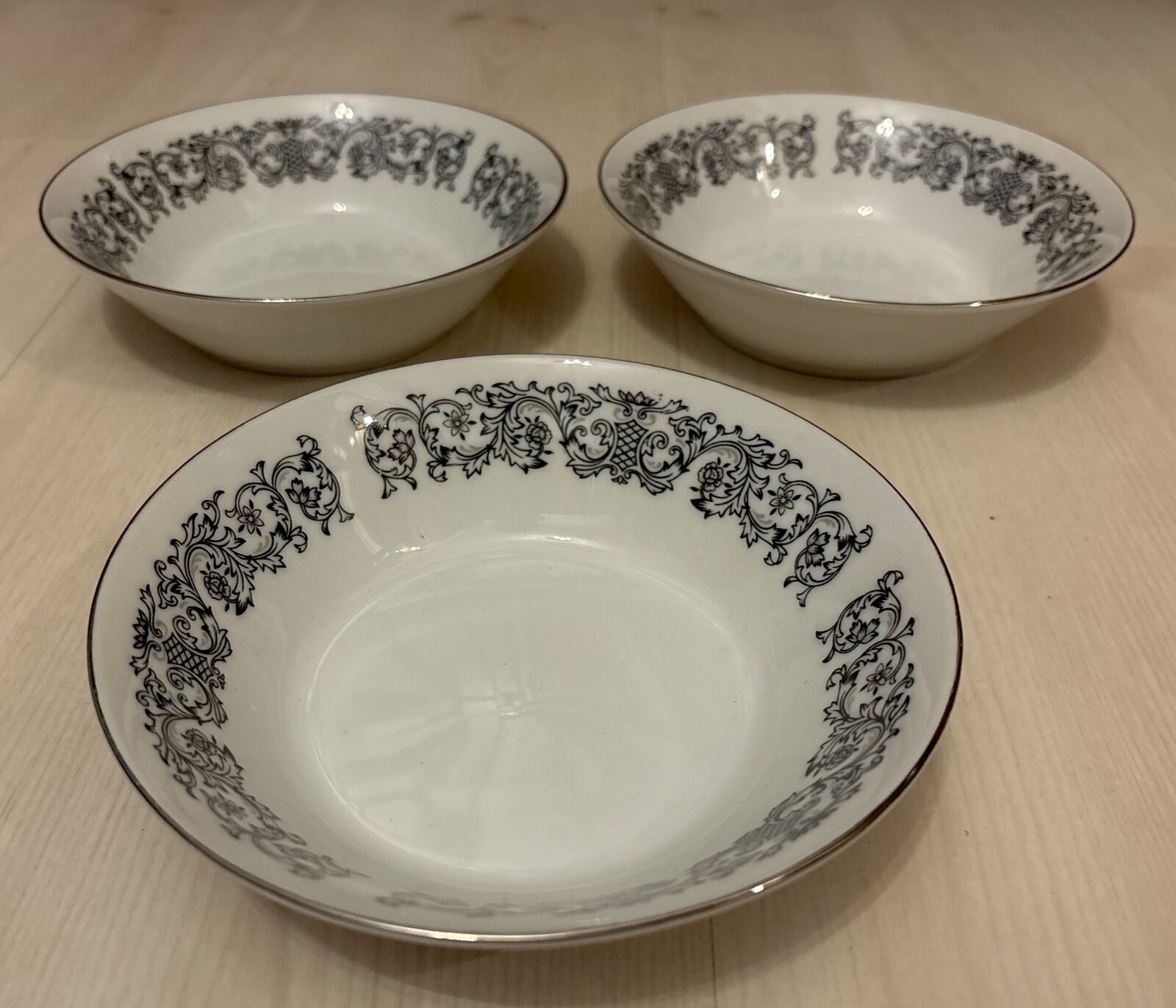 Set Of 3 Japanese Corsair Porcelain Bowls  1301