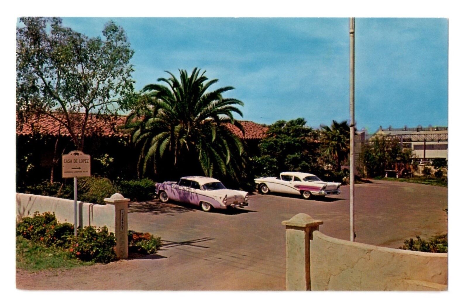 1950\'s Cars @ California, Old Town San Diego Candle Shop & Museum RPPC Un-Posted