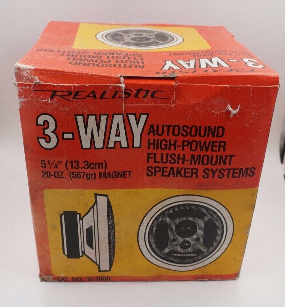 Realistic 3-way Speaker System Cat No 12-1856 Input Max Power 30 W 8 ohms NIB