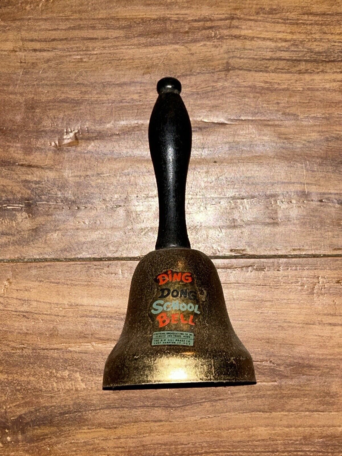 Vintage 1950s Ding Dong School Bell 6.5” Tall N. N. Hill Brass Co.