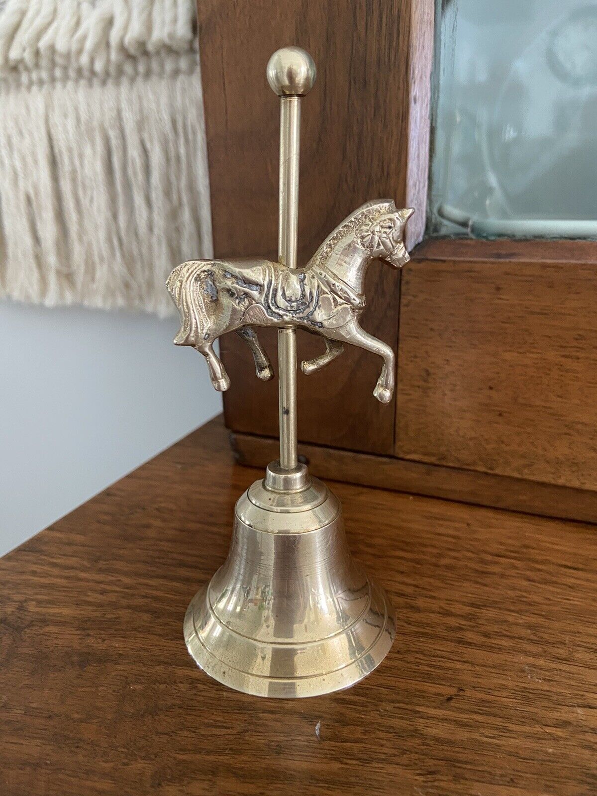 Vintage Carousel Horse Brass Bell
