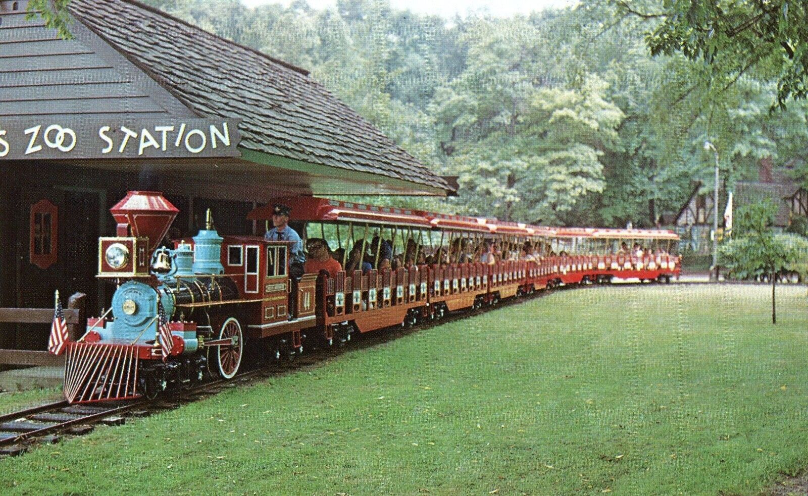 Pittsburgh, PA - Pittzoo and Western Railroad - Pittsburgh Zoo - 1960s