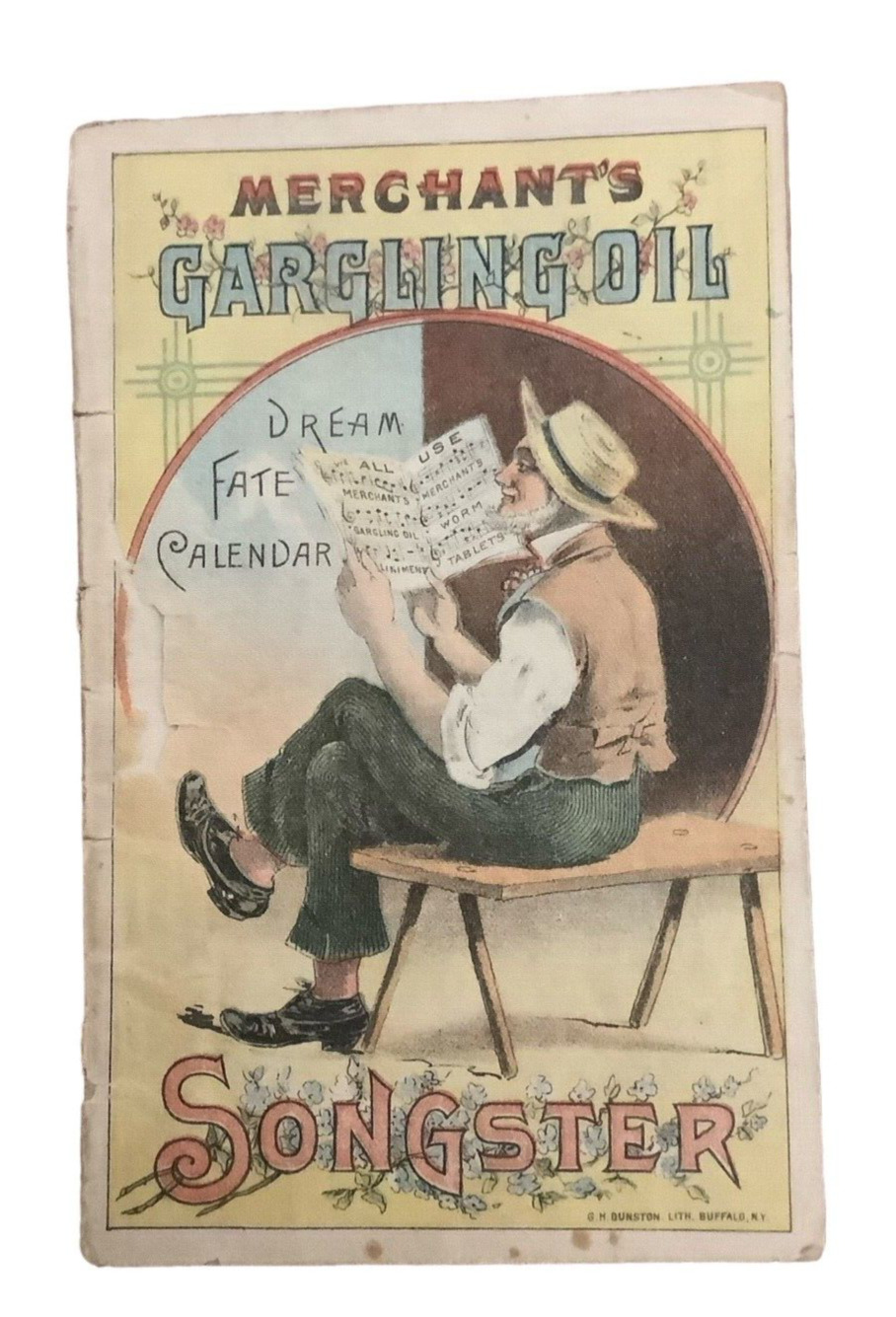 1890 Merchants Gargling Oil Songster Man Music Booklet L K Eastman CPFA