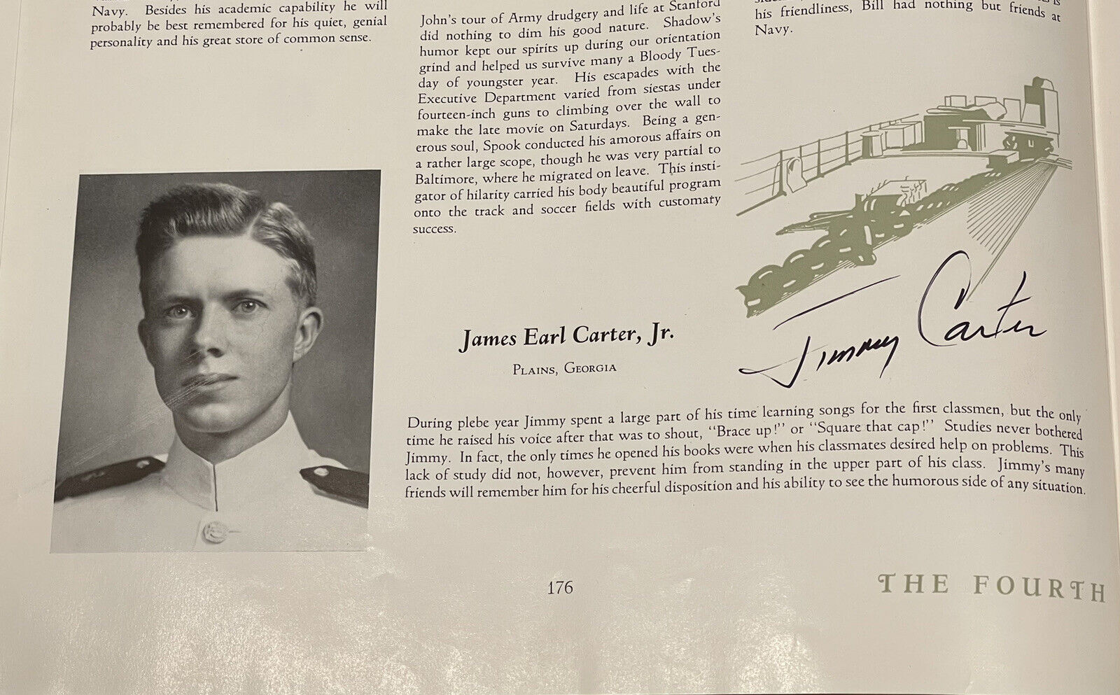 1947 Lucky Bag Yearbook Signed by Former President Jimmy Carter US Naval Academy