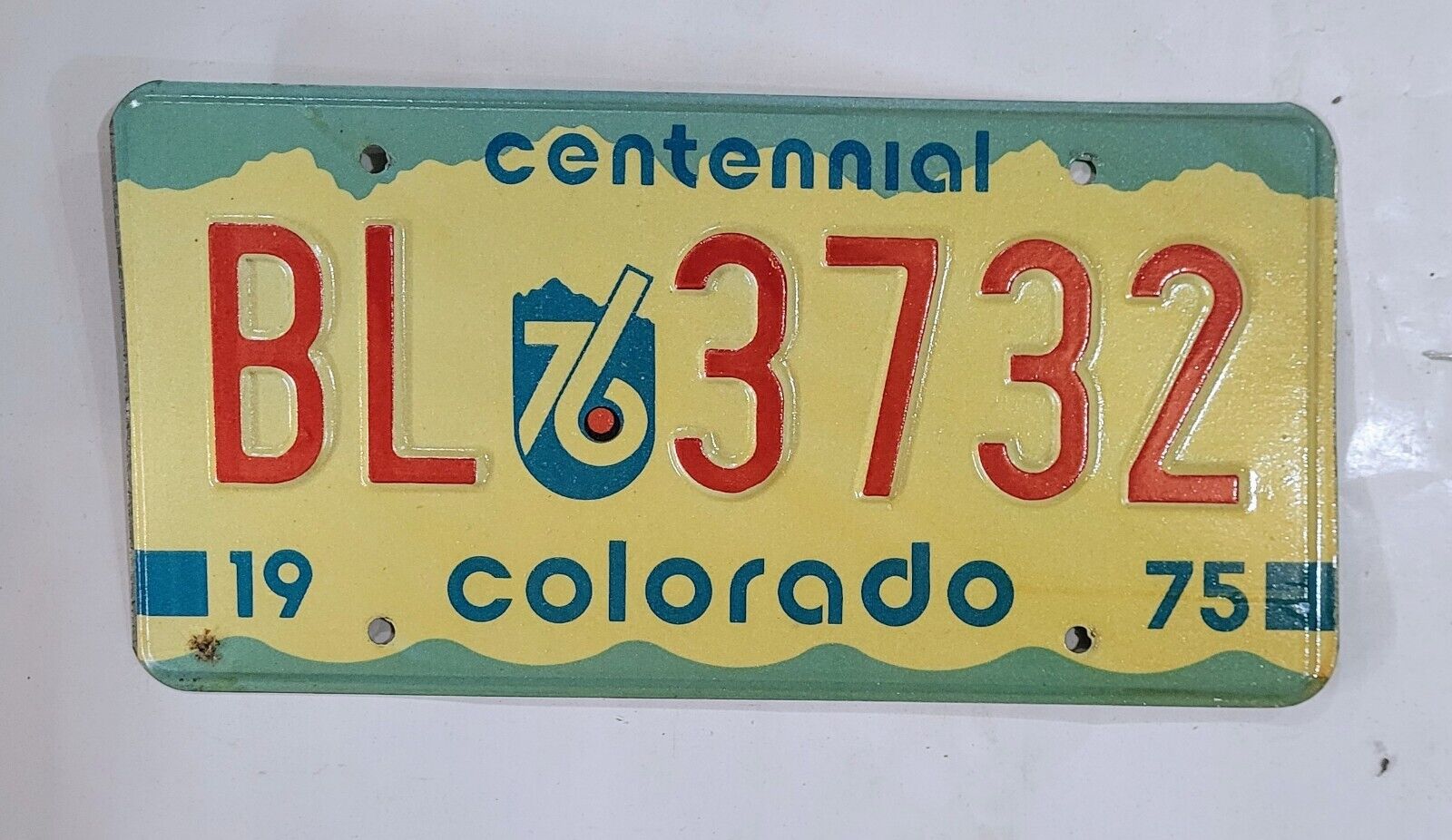 1975 Vintage COLORADO Centennial License Plate ~ BL 3732 ~ 🔥  🔥