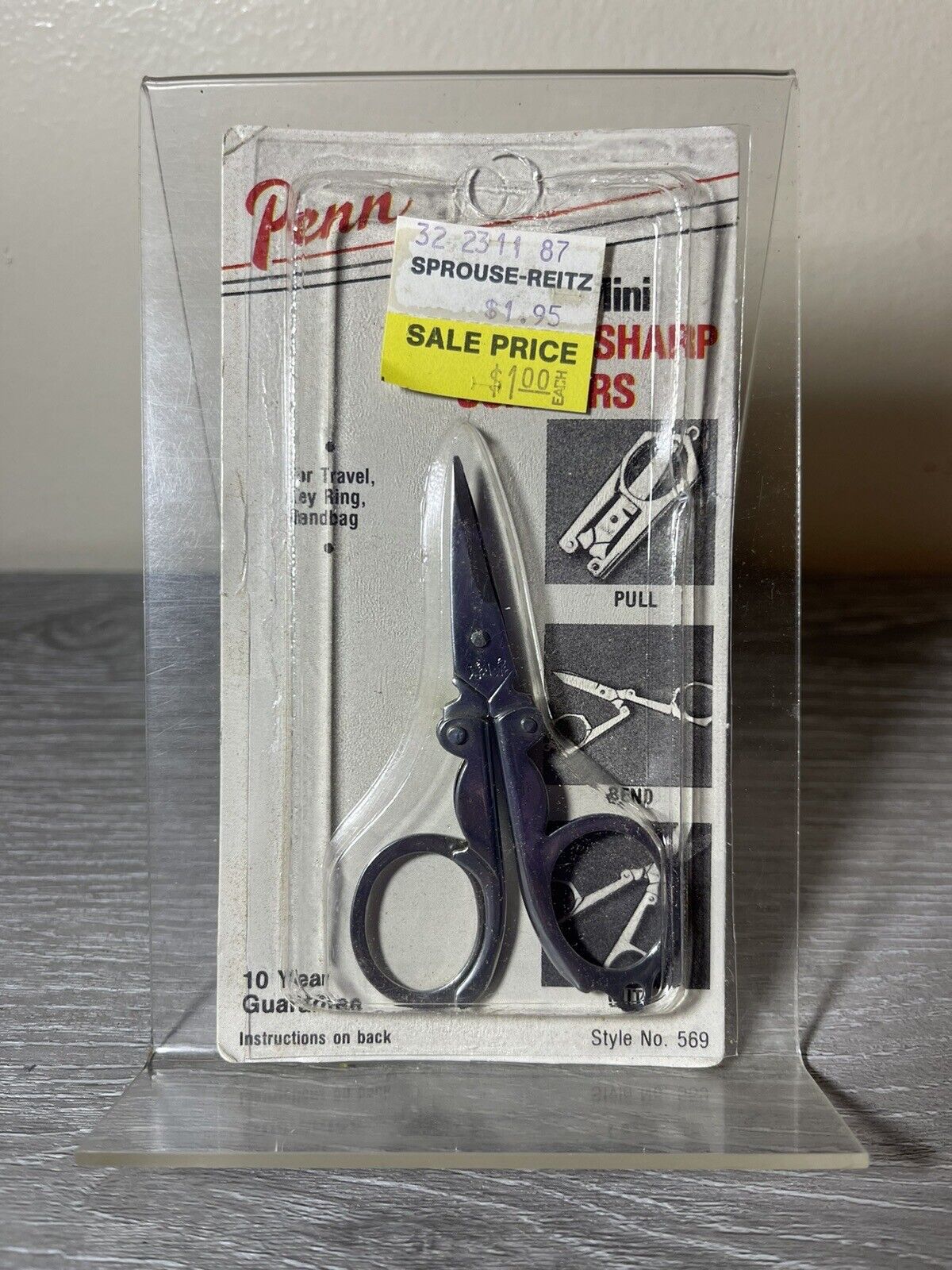 VTG Penn Mini Sharp Scissors 3” Silver - Foldable/ New In Package  Style 569
