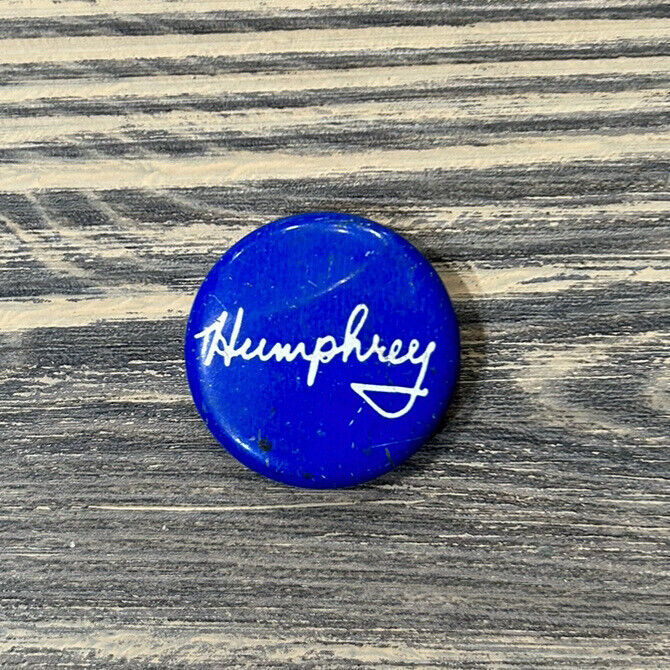 Vintage Humphrey Blue White 1 1/8” Pin