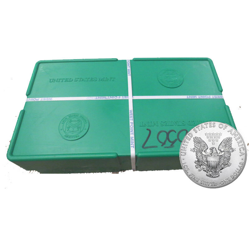 500 Silver American Eagle 1oz Coins Sealed in a US Mint Sealed Monster Box 
