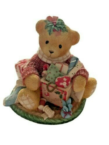 Vintage Christmas Cherished Teddies Kayla Big Hearts Come In Small Packages Gift