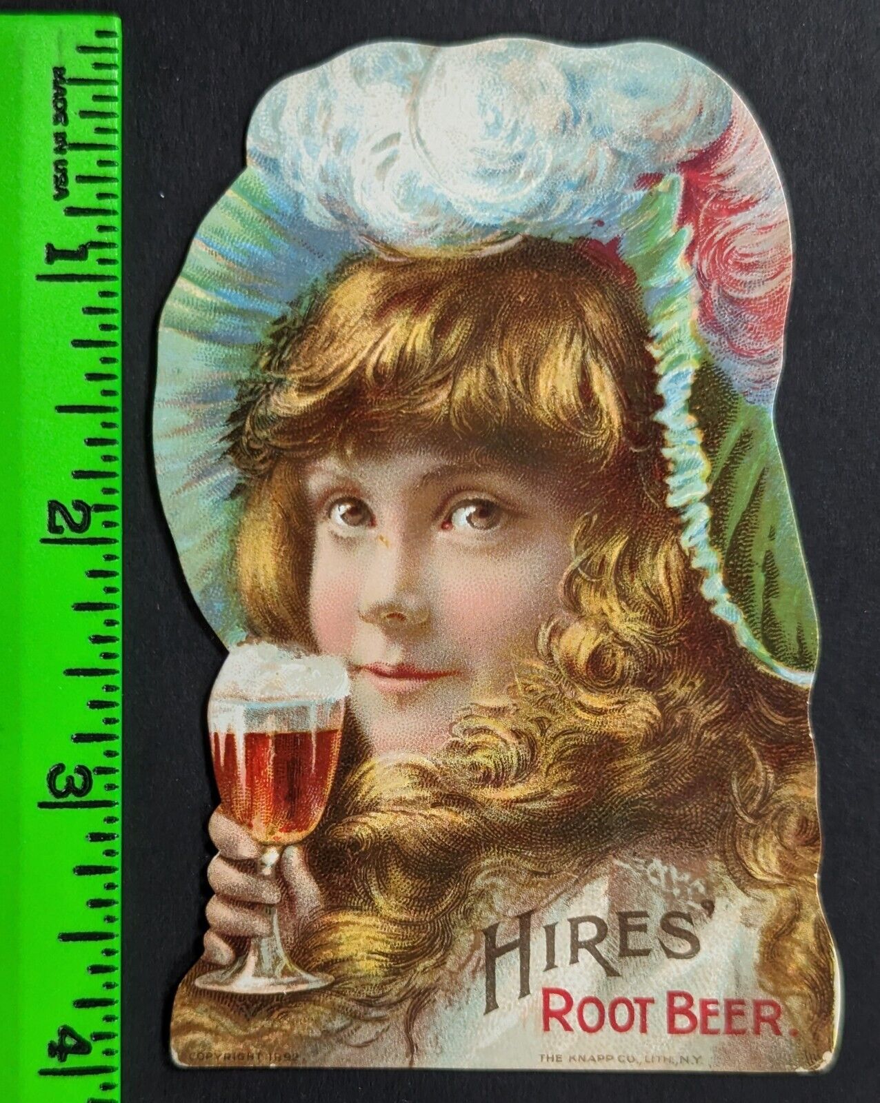 Vintage 1890s Hires Root Beer Rootbeer Diecut Victorian Girl Trade Card
