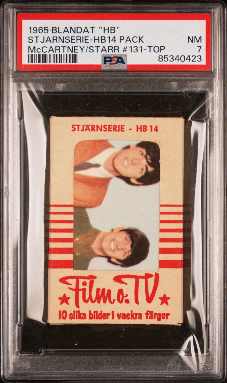 1965 Dutch Gum *BEATLES MCCARTNEY STARR* Sealed Pack PSA 7  POP 1, 1 Higher