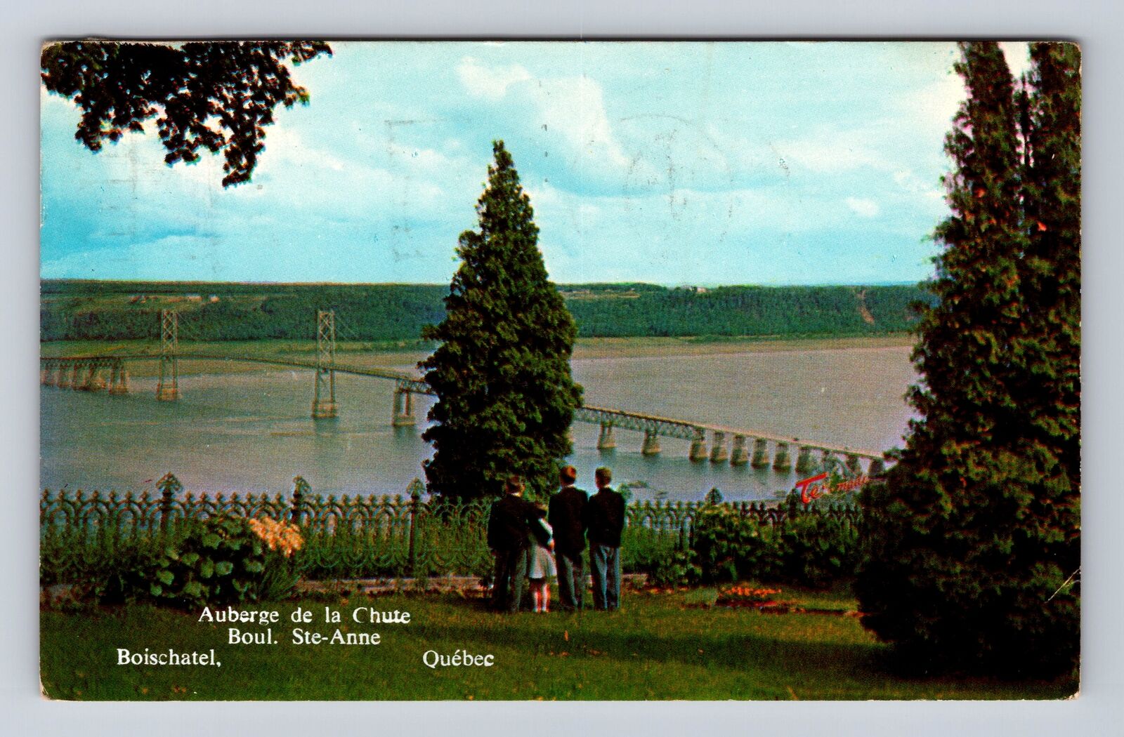 Boischatel Quebec- Canada, Auberge De La Chute Boul, Vintage c1962 Postcard