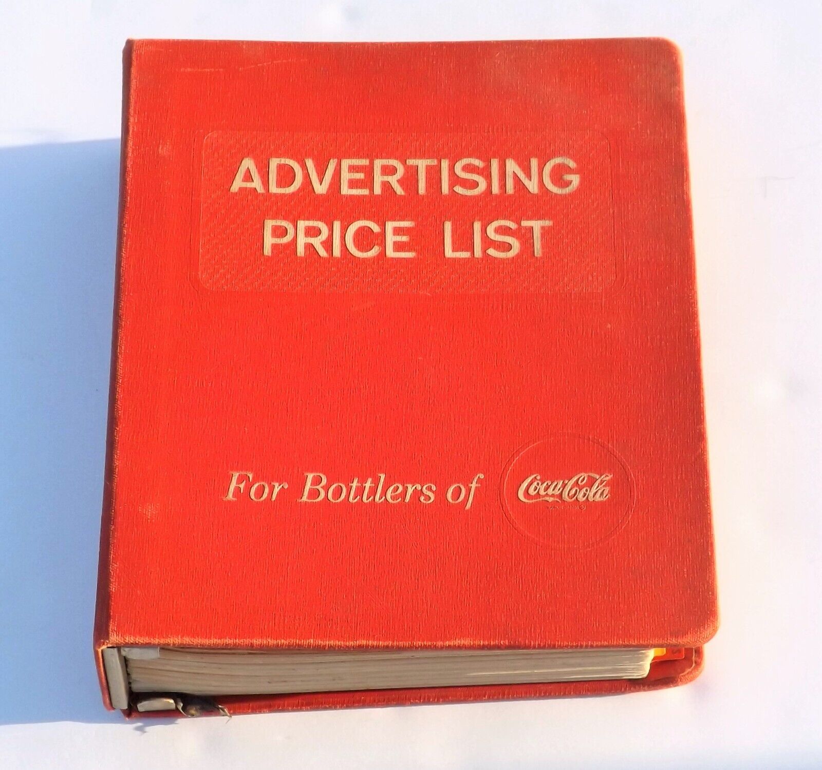 VINTAGE 1966 COCA-COLA ADVERTISING PRICE LIST BINDER BOOK CHAPMAN ROOT MUSEUM