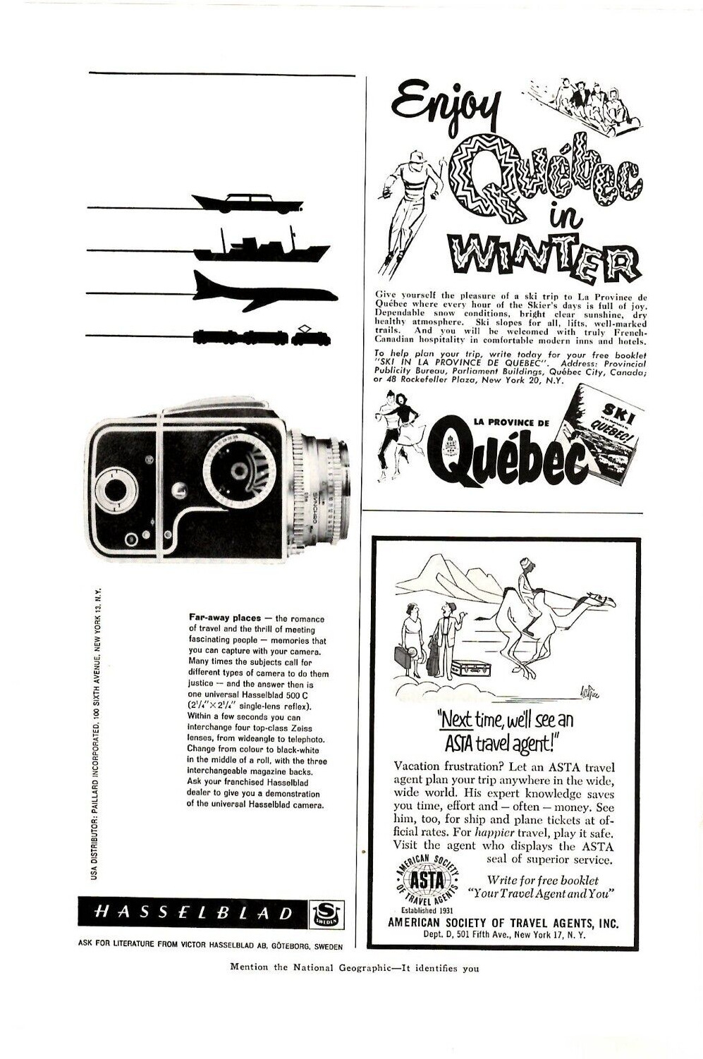 1959 Print Ad Hasselblad 500 C 2 1/4\