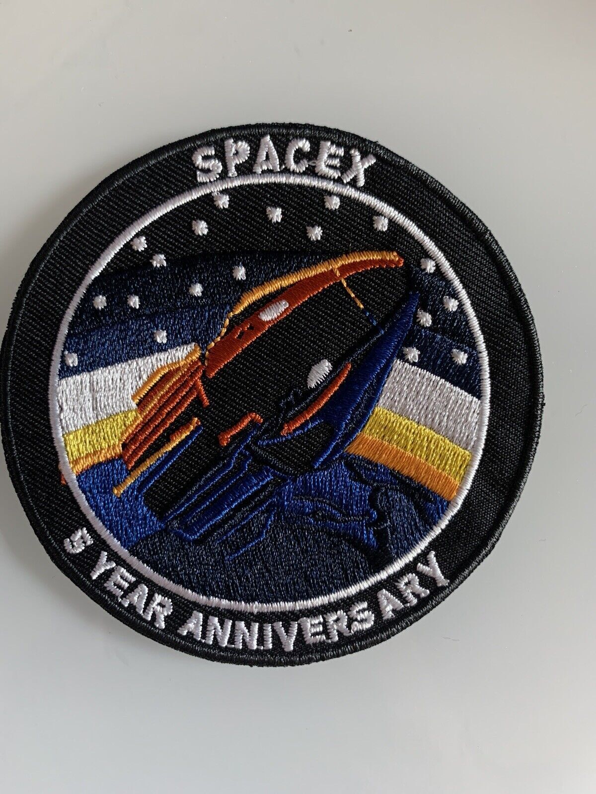 SpaceX Dragon 5 Year Anniversary Commemorative Space Flight Patch 3.5” Iron Sew