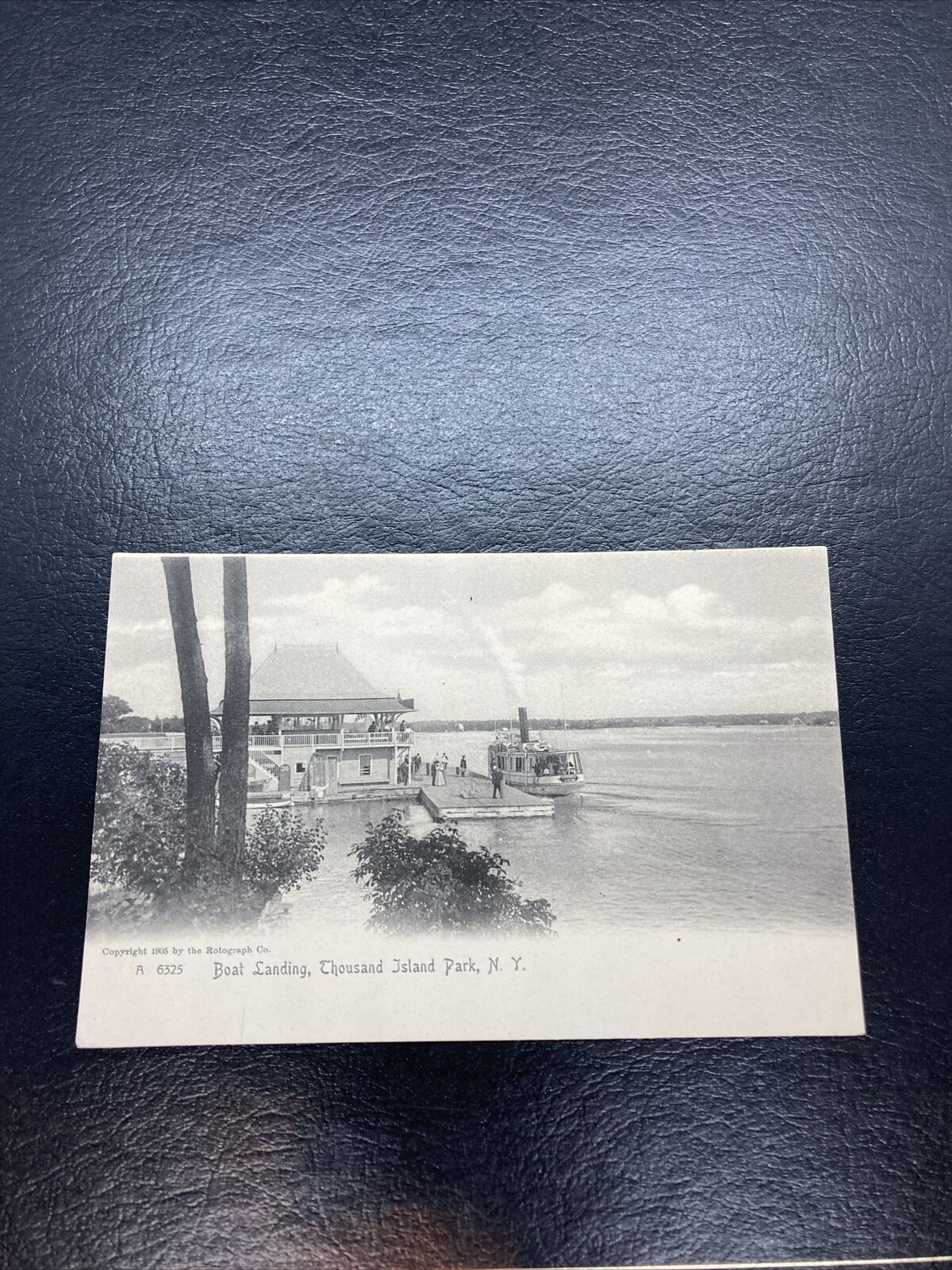 Boat Landing Thousand Island Park New York  Postcard B/W Unposted