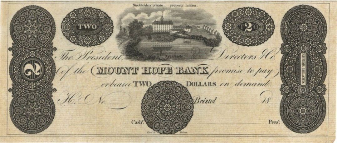 2 Dollars Unissued Note - Obsolete Paper Money - Paper Money - US - Obsolete