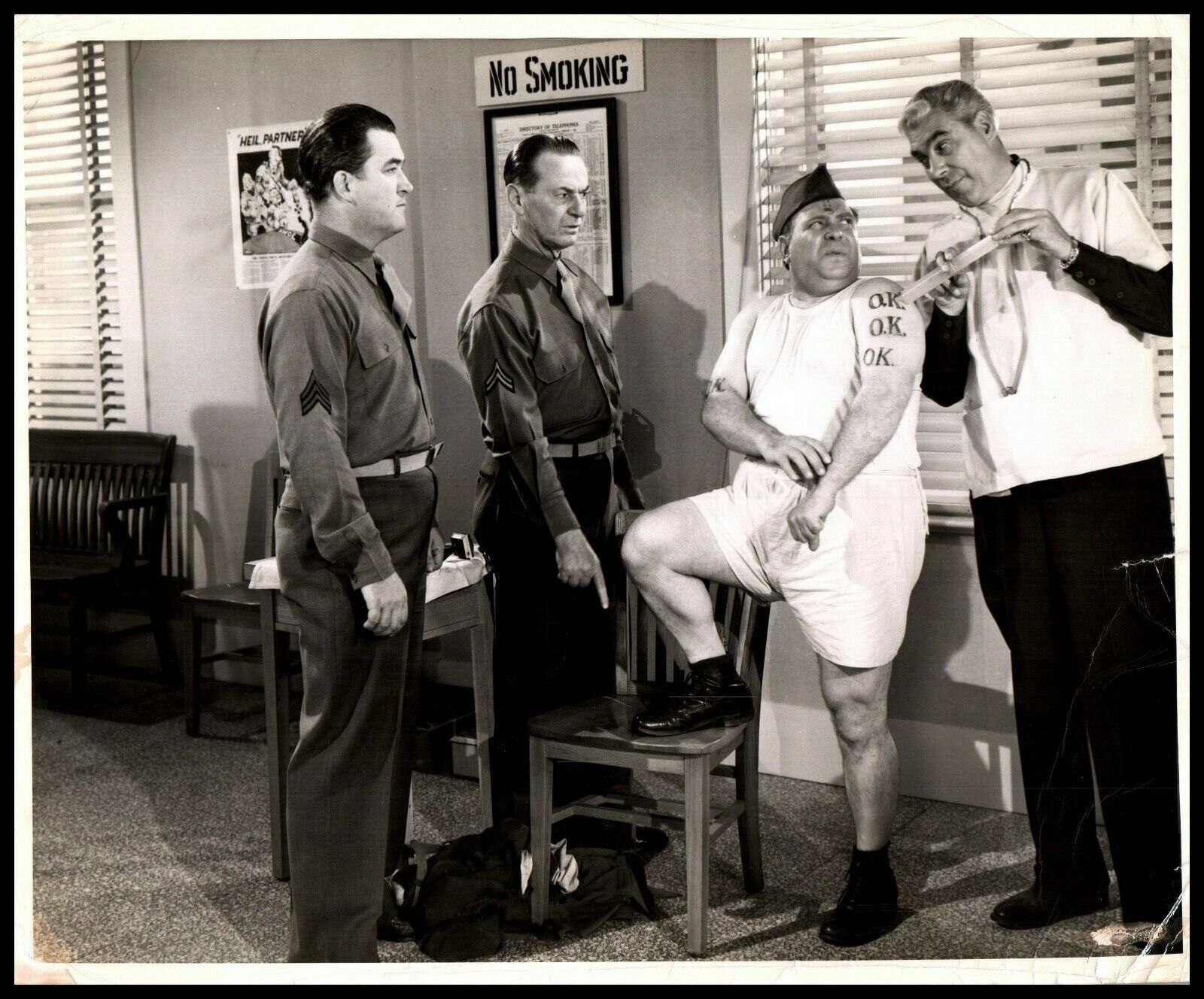 Joe Besser + Ralph Dunn + Sy Salor in Hey, Rookie (1944) ORIGINAL PHOTO M 68