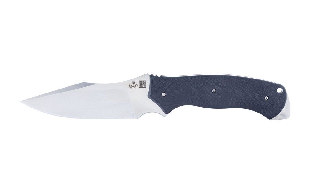 Al Mar Fixed Blade Knife Black G10 Handle D2 Modified Clip Point Plain Edge 5102