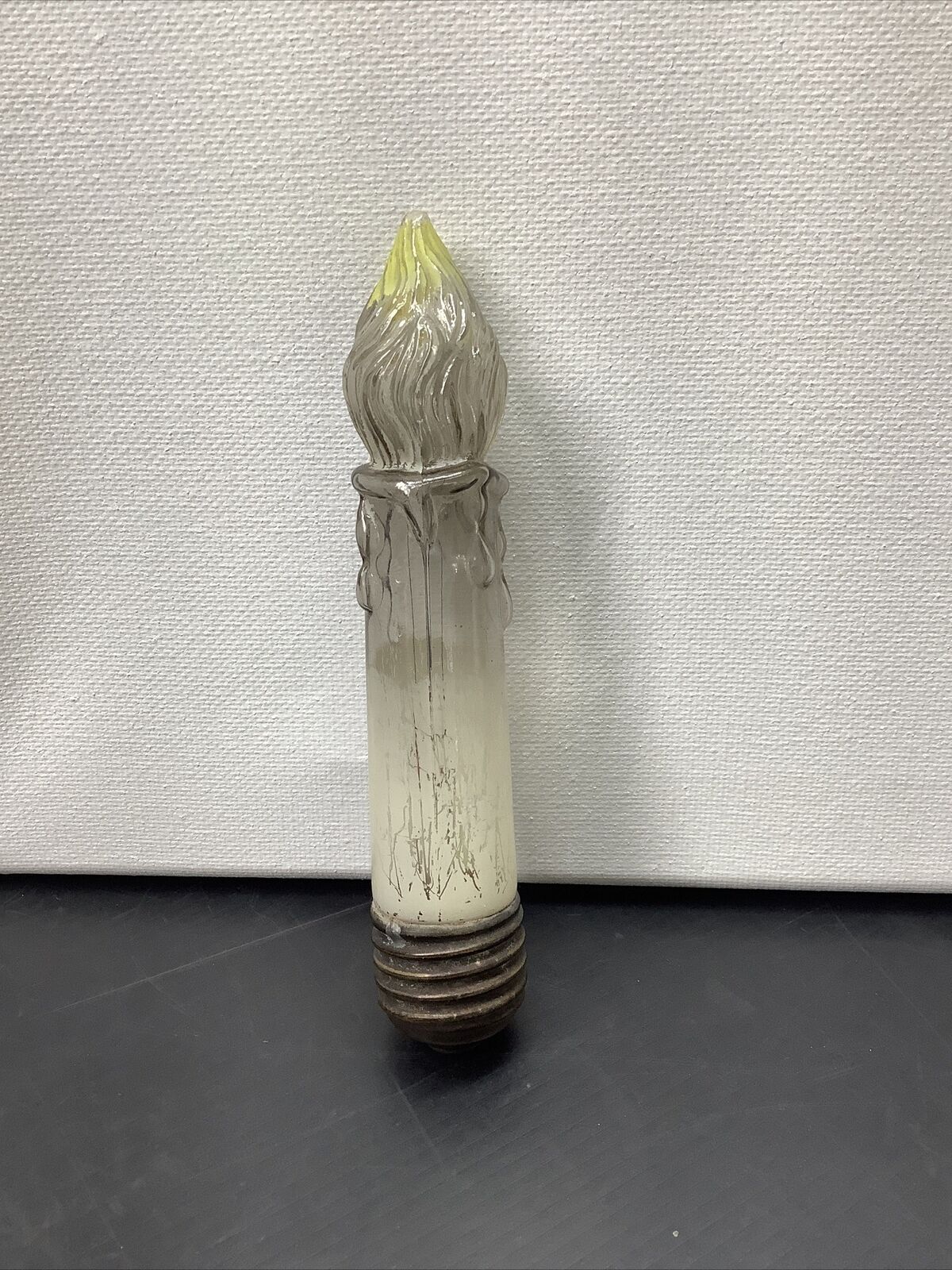 RARE Antique Christmas Candle Dripping Wax glass Light Bulb, Works