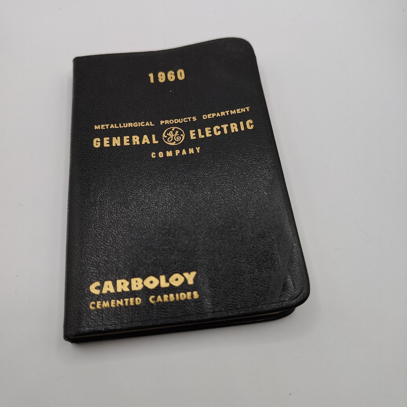 1960 General Electric Co Pocket Calendar, Map,Tables Carboloy Cemented Carbides