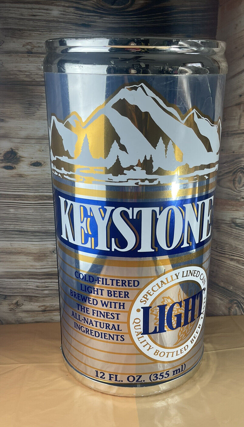 BIG Vintage Keystone Premium Beer Can Bar Sign 3-D Wall Mount
