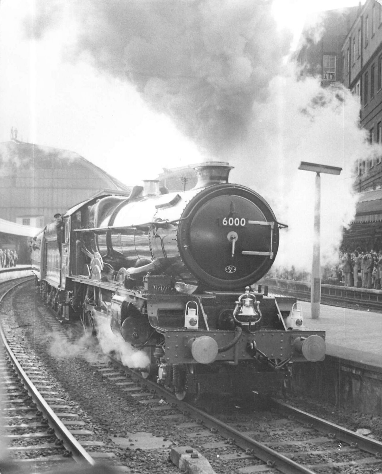 1979 Press Photo King George V Locomotive Steam Train Paddington Station 175th