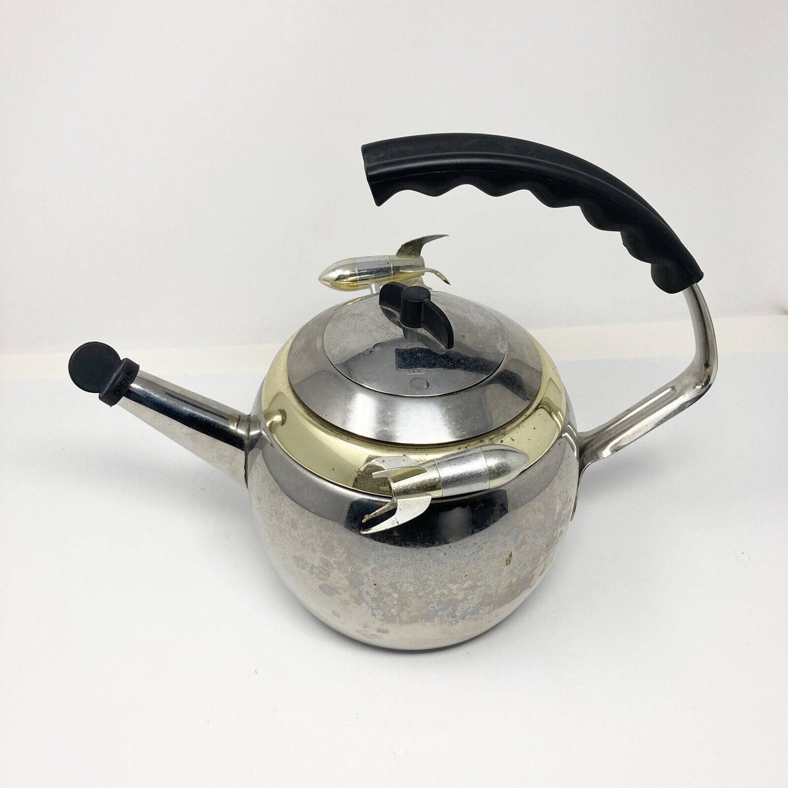 Vintage Kamenstein Spinning Rocket Tea Kettle World Of Motion With Stopper